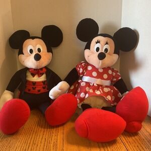 Vintage Applause Walt Disney World Minnie And Mickey 28" Stuffed